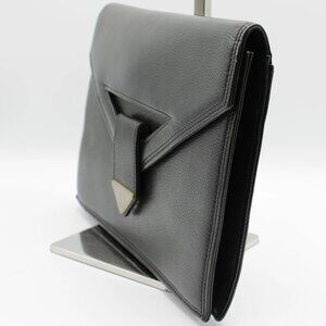 Yves Saint Laurent YSL Belle de Jour Black Leather Clutch Bag (Vintage)